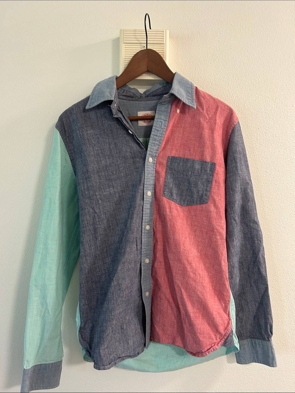 Brooks Brothers Colorblock Button-Down in Blue, Pink & Mint